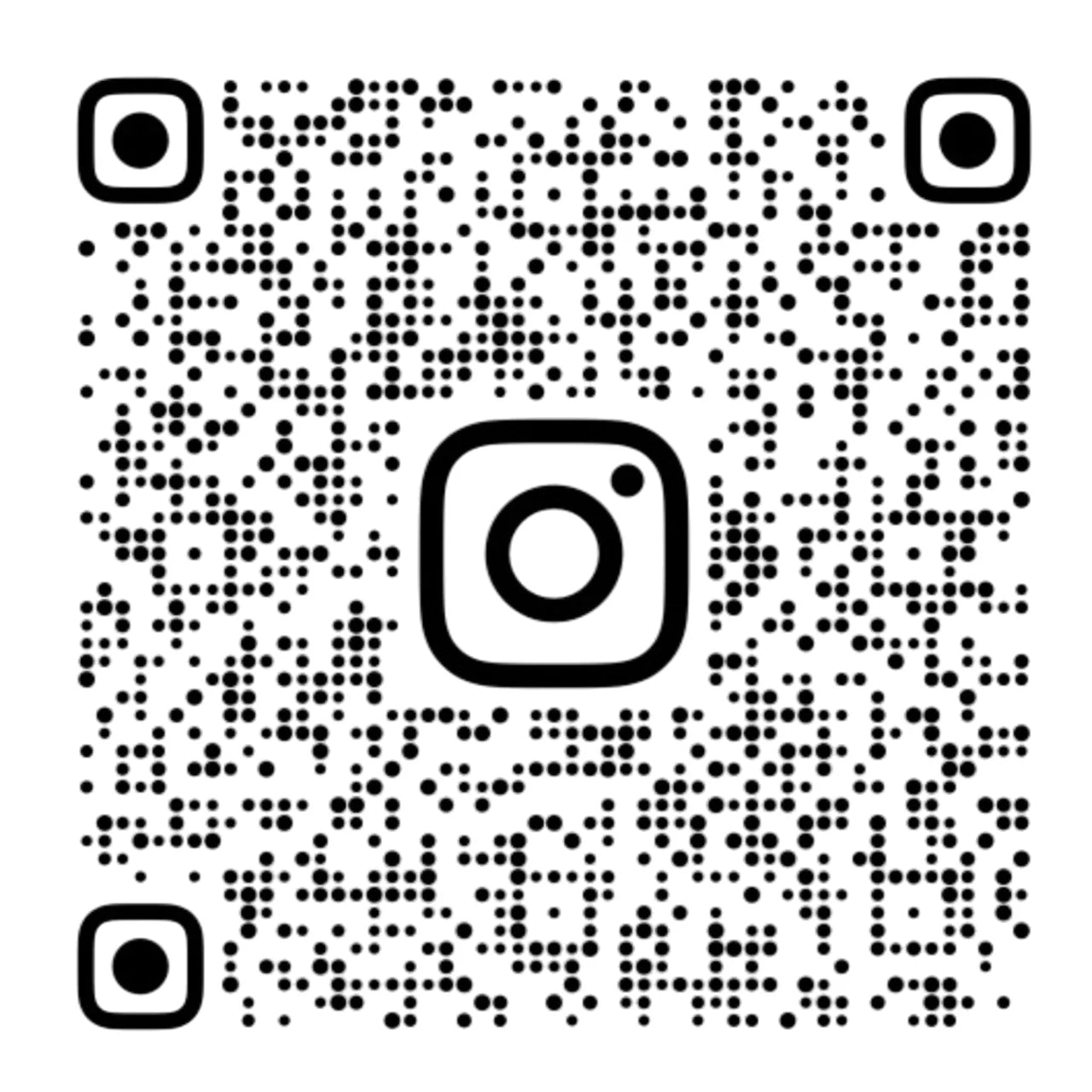 QR code with Instagram logo on a white background